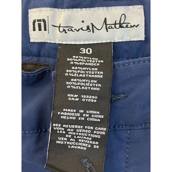 Travis Mathew Mens Chino Straight Leg Golf Pants Size 30x28 Blue Navy AN EXC - Picture 5 of 12